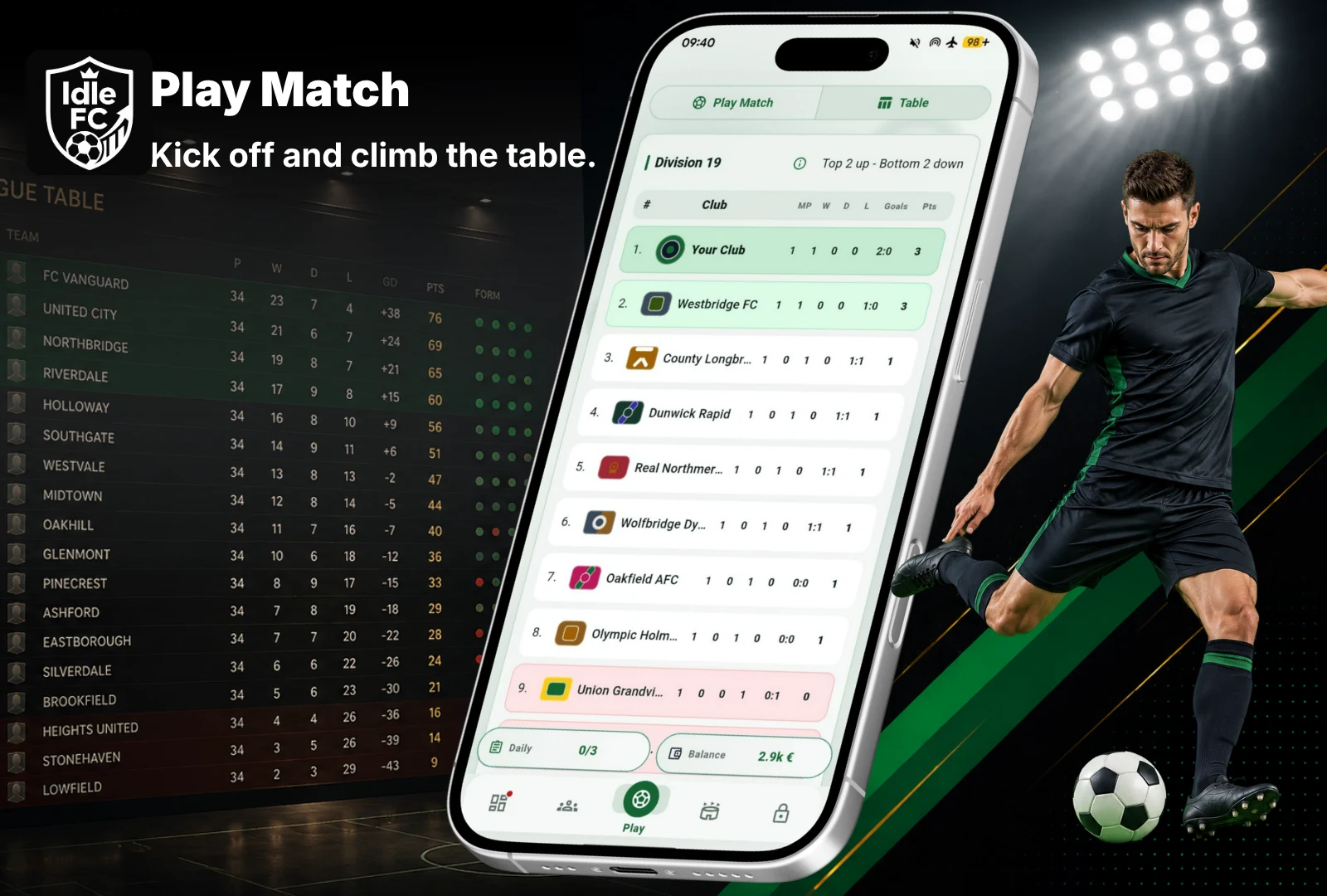 IdleFC - Football Manager 2026 screenshot
