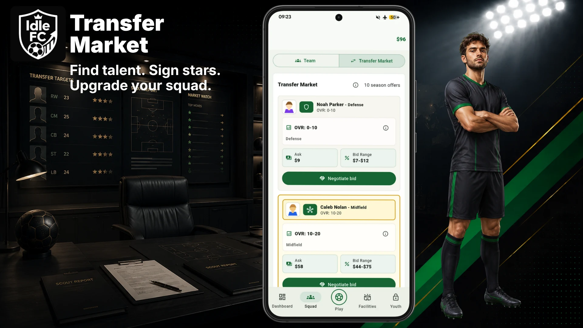 IdleFC - Football Manager 2026 screenshot
