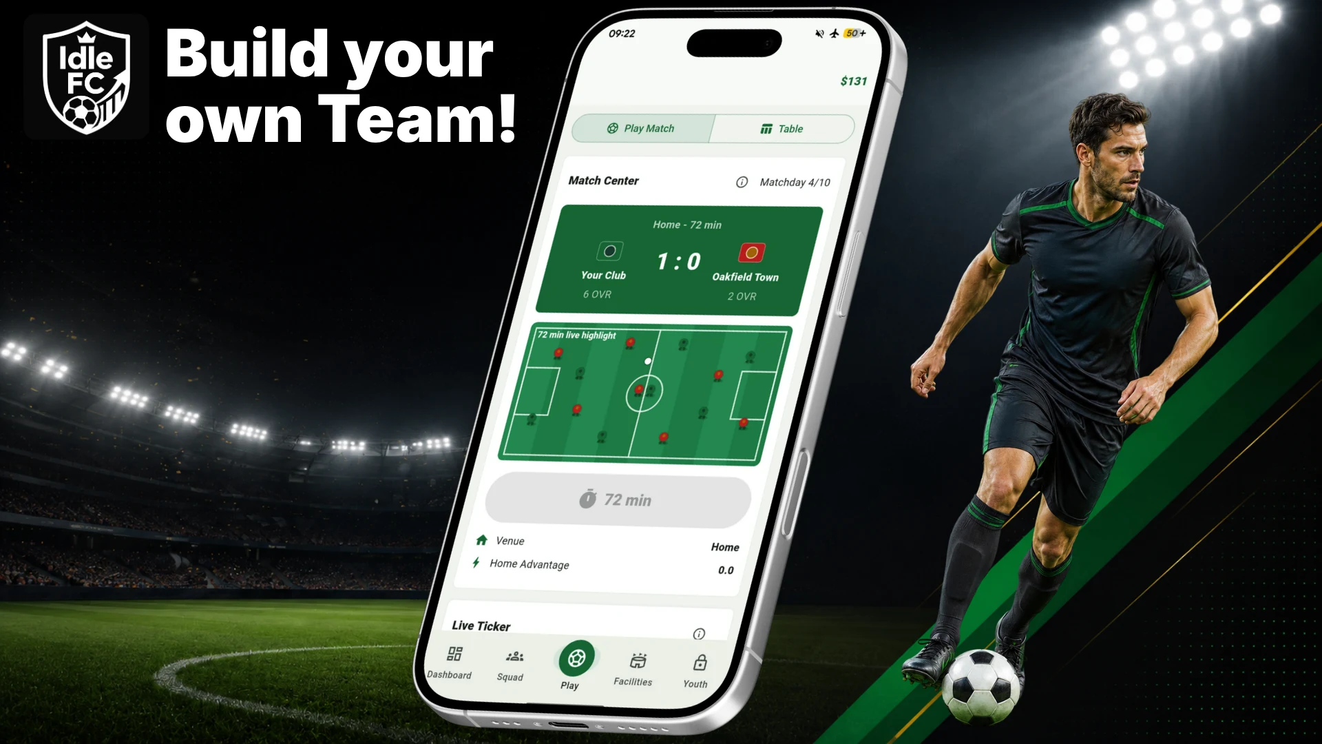 IdleFC - Football Manager 2026 screenshot