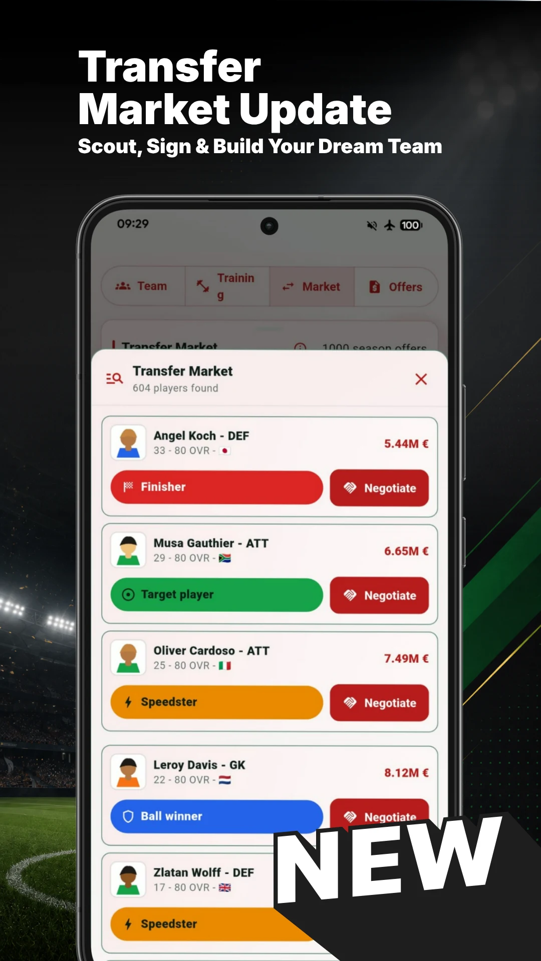 IdleFC - Football Manager 2026 screenshot