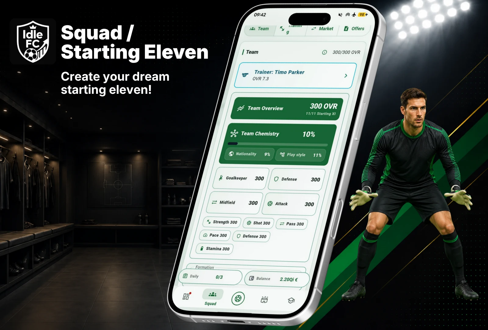 IdleFC - Football Manager 2026 screenshot