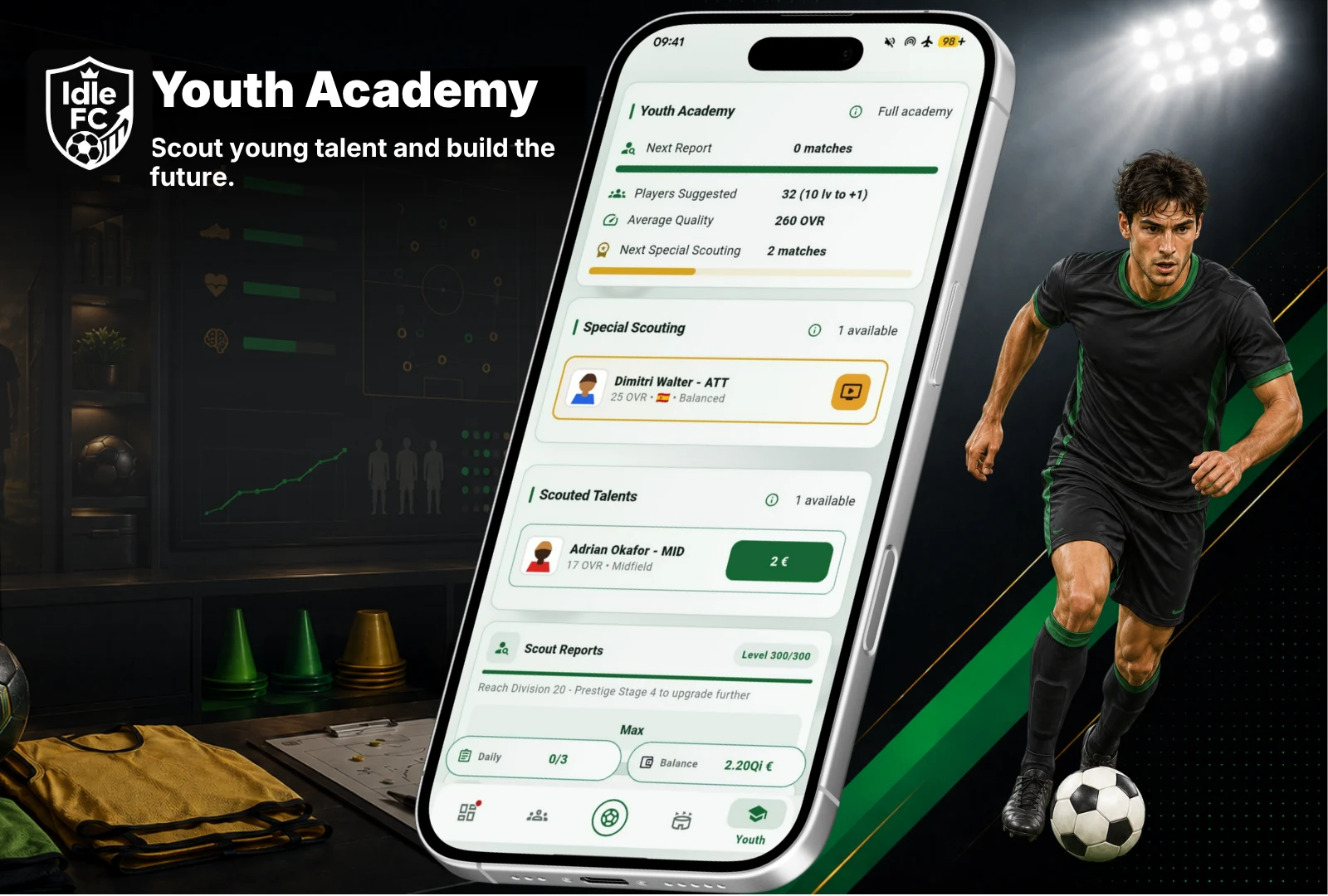 IdleFC - Football Manager 2026 screenshot